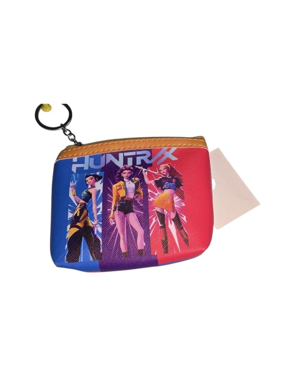HUNTR/X Character Coin Bag Zip Pouch Keychain - Blue/Purple/Red